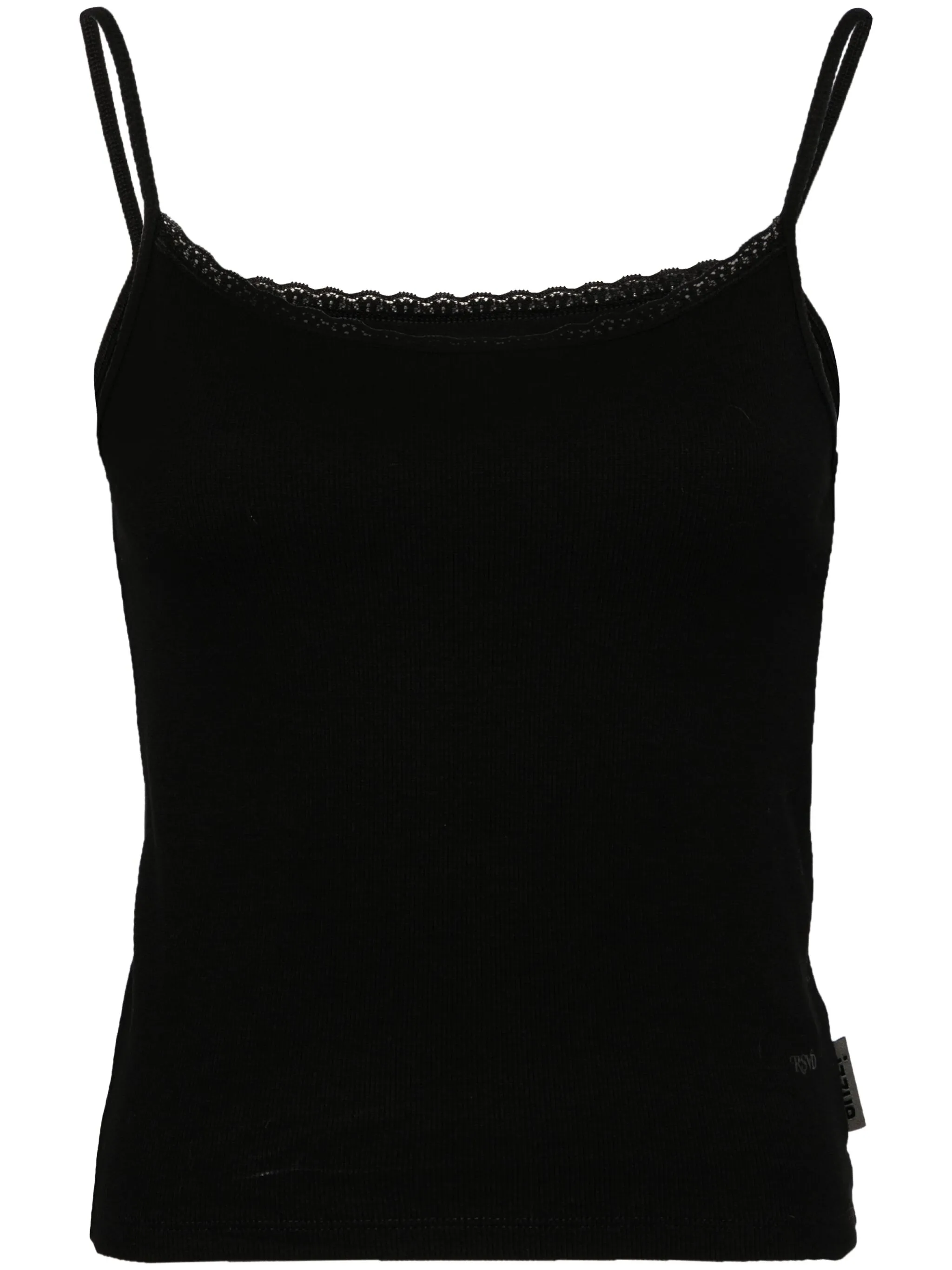 

Топ в рубчик с кружевом Izzue, черный