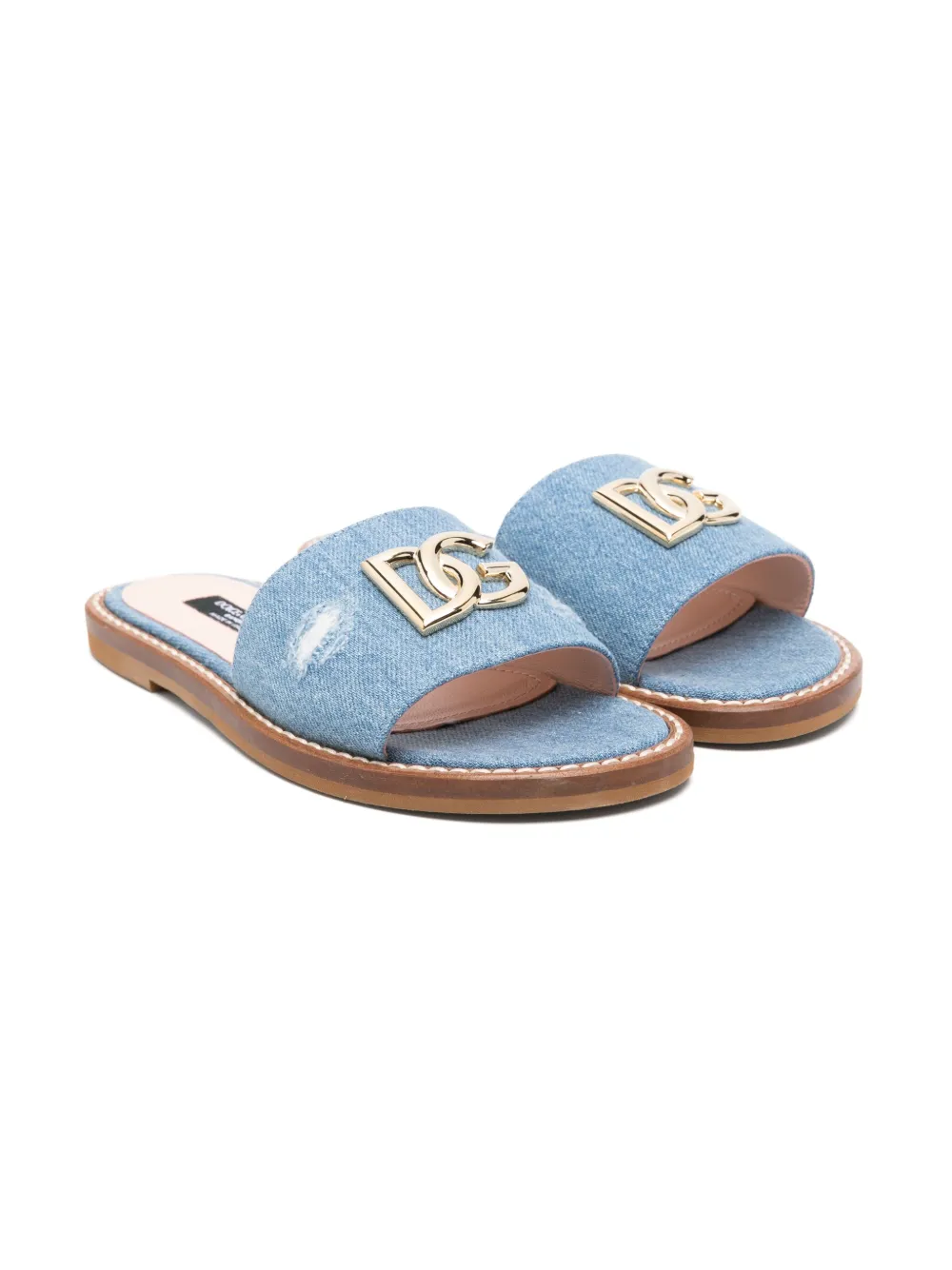 

Сандалии с логотипом Dolce & Gabbana Kids, синий