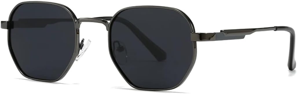 

Солнцезащитные очки с защитой UV400 | Круглая оправа, металлические петли, цветные линзы | Для женщин и мужчин, для занятий спортом на открытом воздухе и вождения DSVIGF, Black