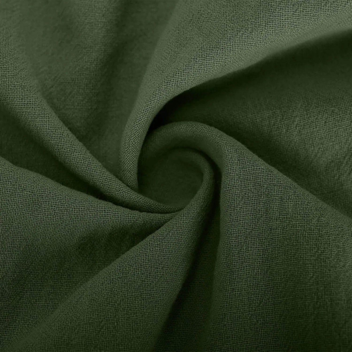 Брюки палаццо женские из хлопка и льна, Army Green19 — фото 3