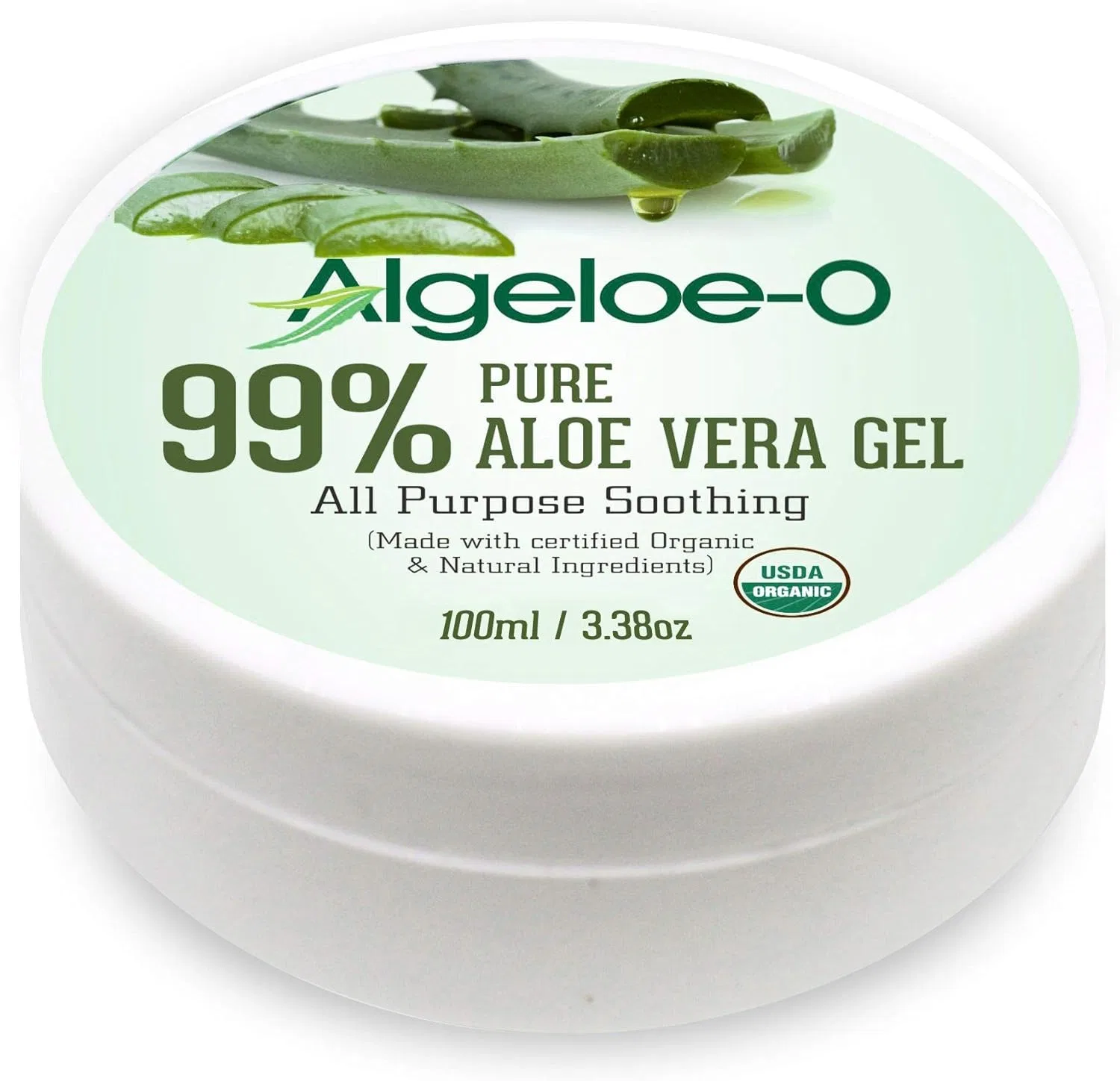 Маска для лица Salvia — Гель для лица Algeroe-O % Pure Aloe Vera Gel, 100 мл