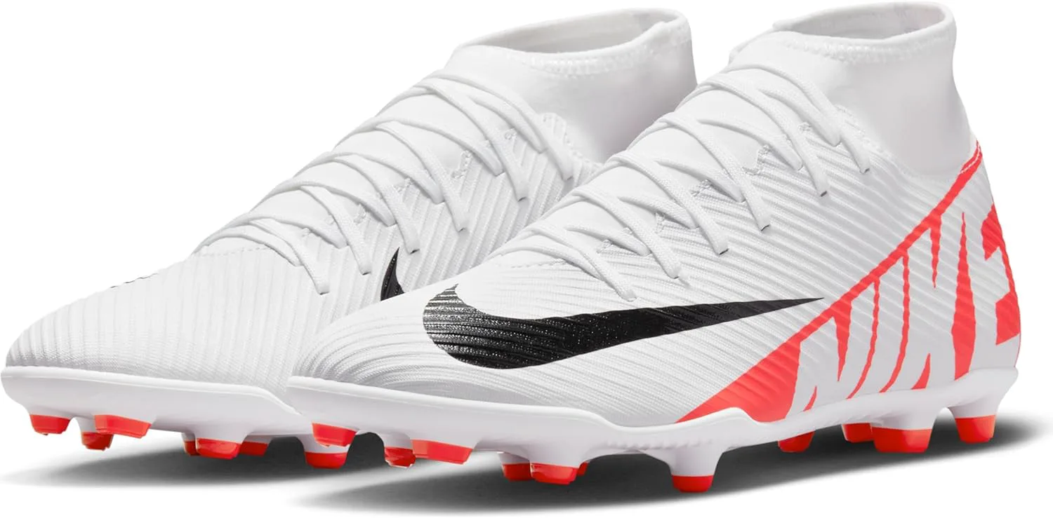 Футбольные бутсы Nike Men's Superfly 9 Club FG/MG, ярко-малиновый/белый/черный — фото 4