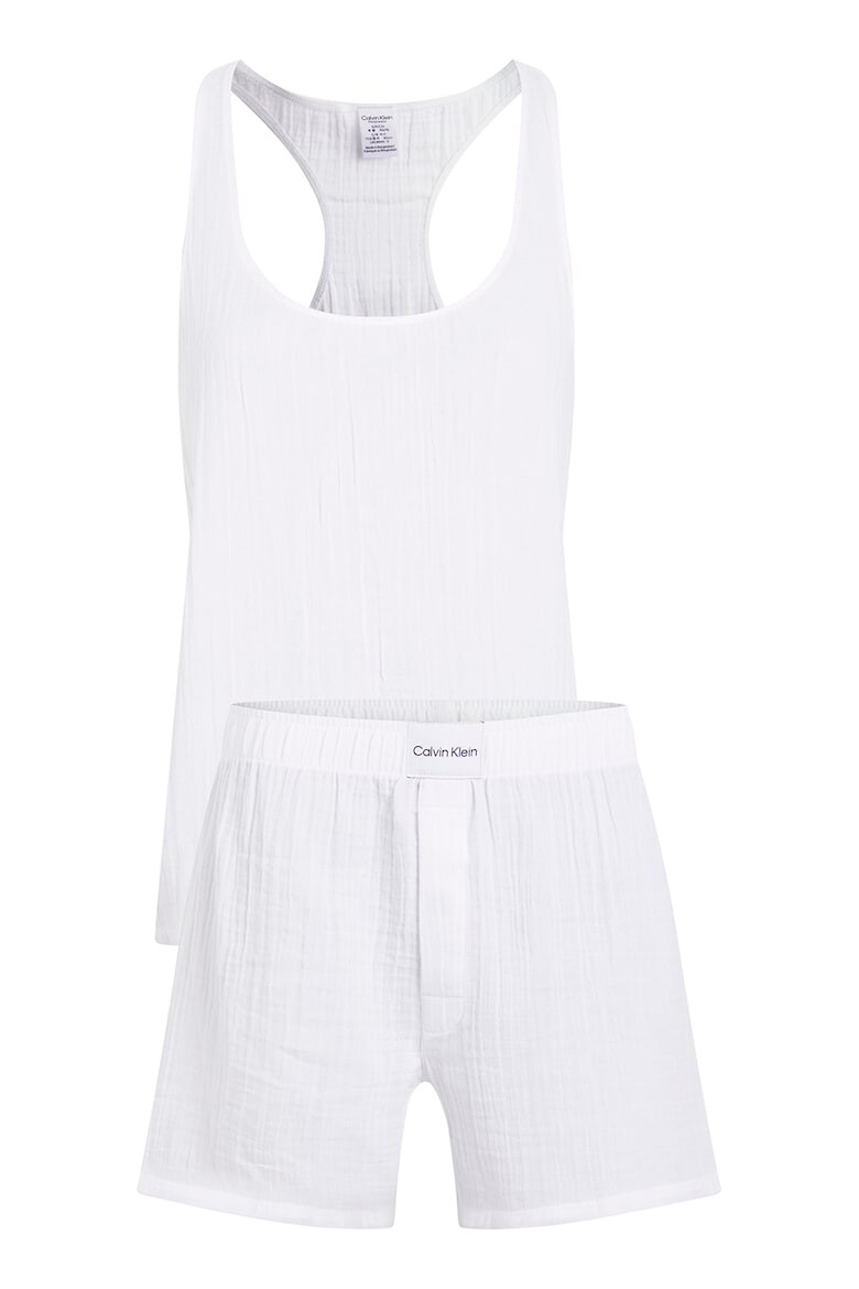 

Женская хлопковая пижама Calvin Klein с шортами, белая
