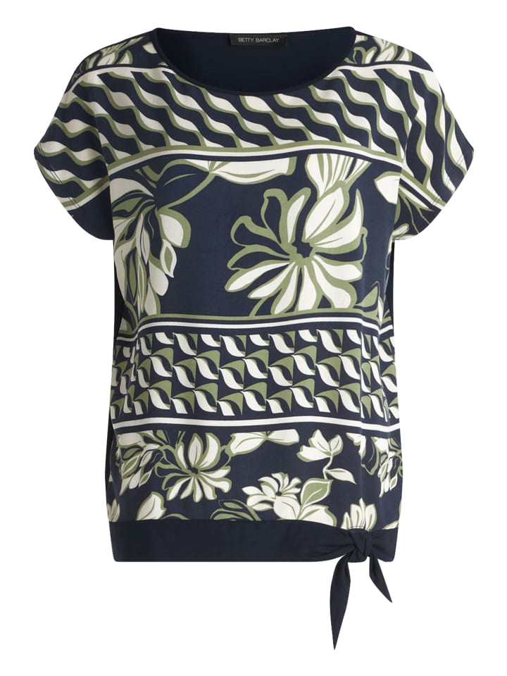 

Базовая рубашка с бантом темно-синего/зеленого цвета Betty Barclay