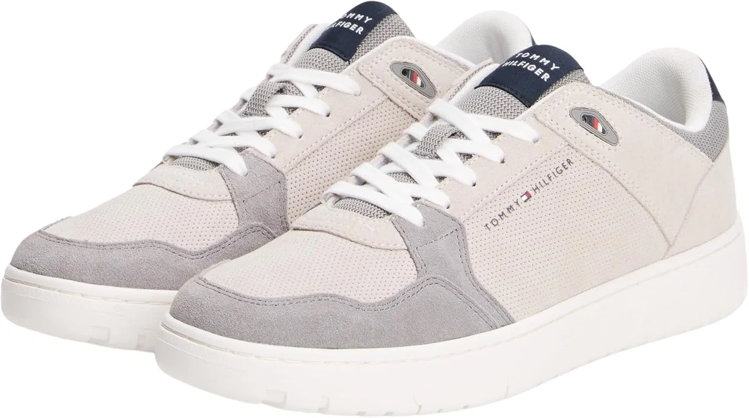 Мужские низкие кроссовки Tommy Hilfiger Th Basket Core Lite Suede Fm0fm05519, Grey Whisper — фото 3