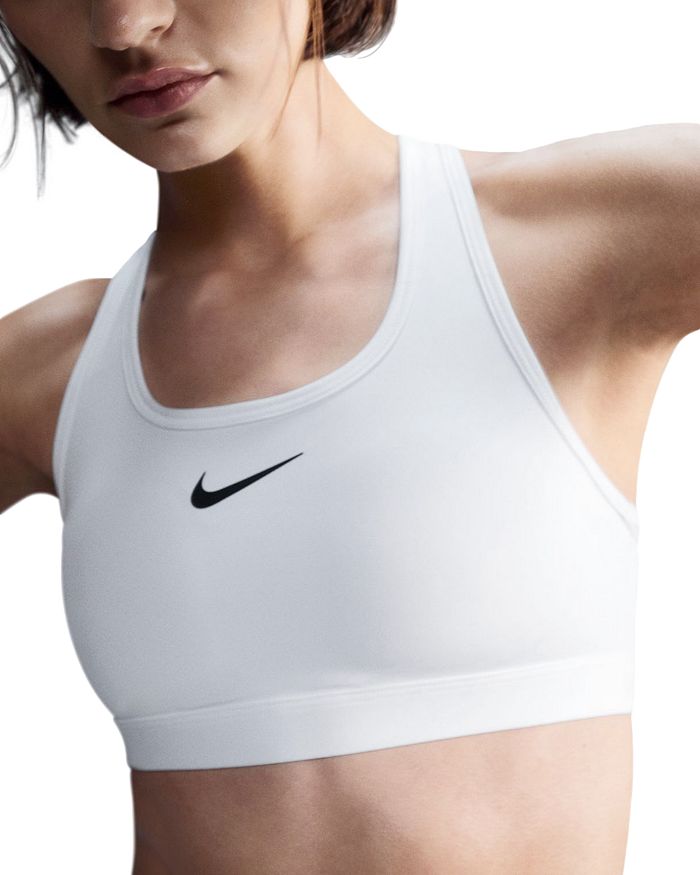 Спортивный бра с ракербэком средней поддержки Nike, белый — фото 3