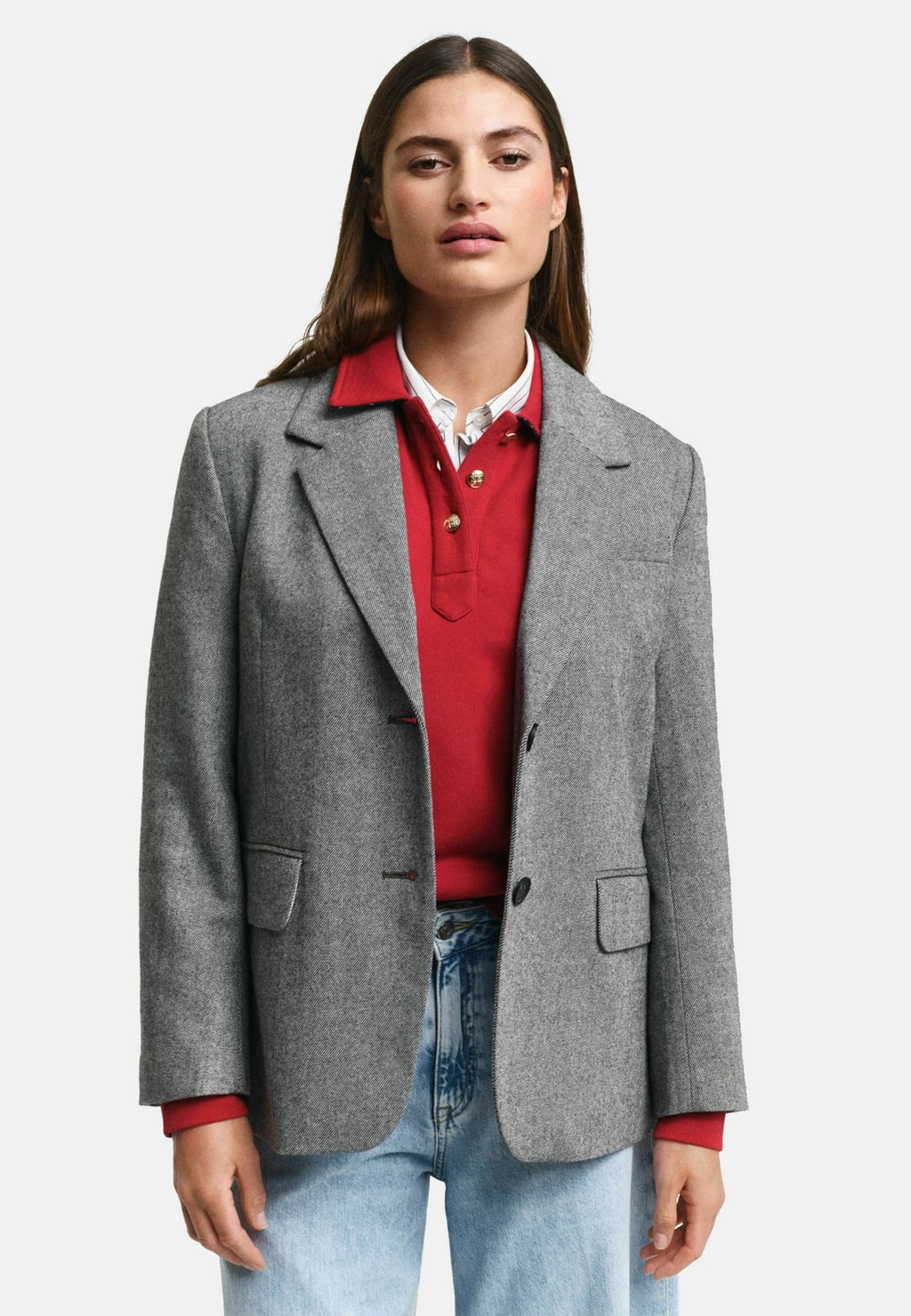 

Блейзер STRUCTURED GANT, пятнистый серый