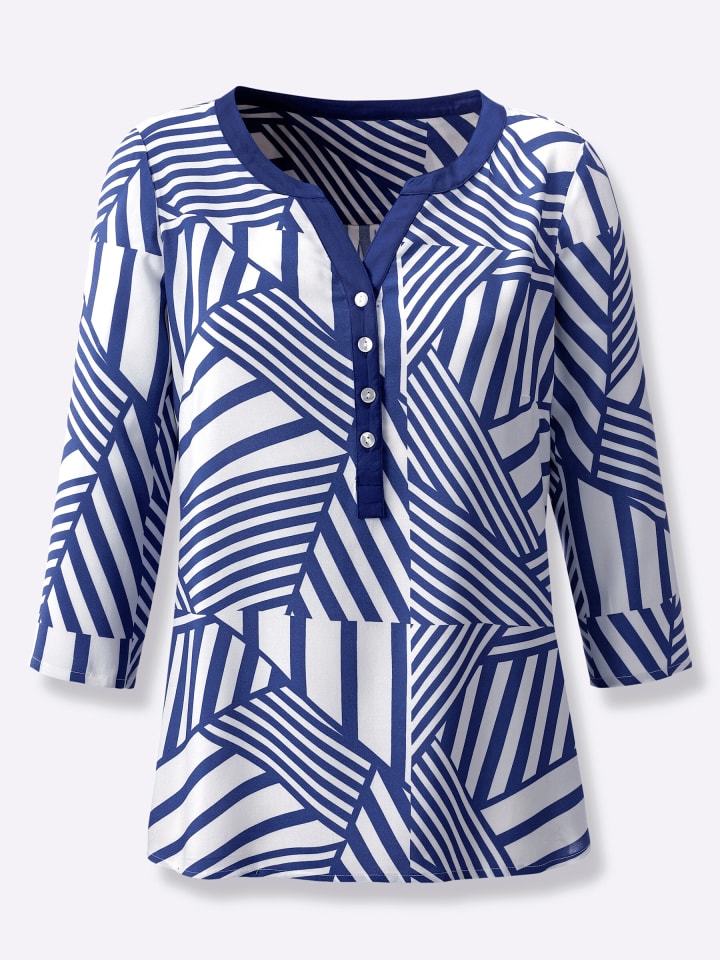 

Блузка-слипон с принтом королевского синего и белого цветов WITT WEIDEN