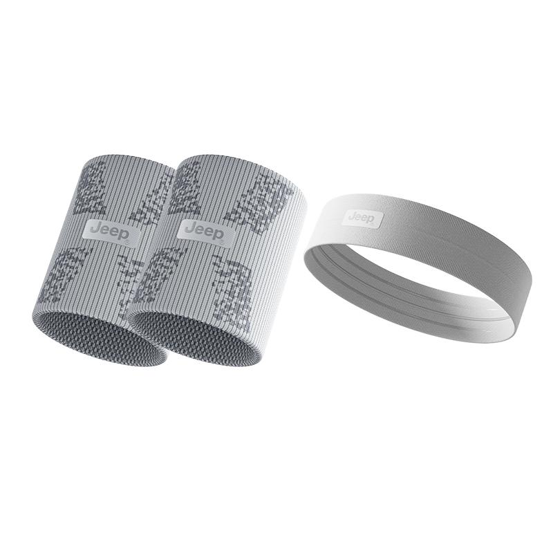 

Защитный набор для бадминтона, бега, велоспорта, хайкинга, баскетбола и тенниса unisex Jeep, protective gear three-piece set серый[high-rebound lightweight wrist brace *2+thin breathable sweatband *1]