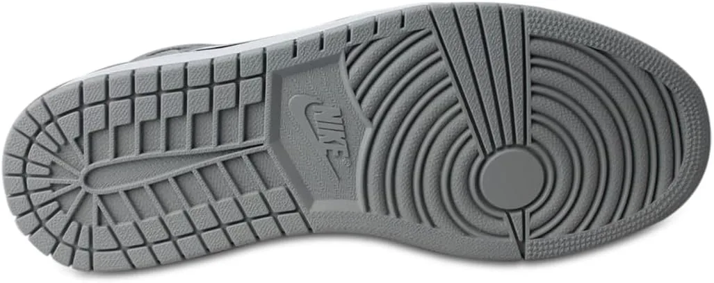 Мужские кроссовки Jordan Air 1 Mid Hi-Top Nike, белый/черный/серый — фото 4