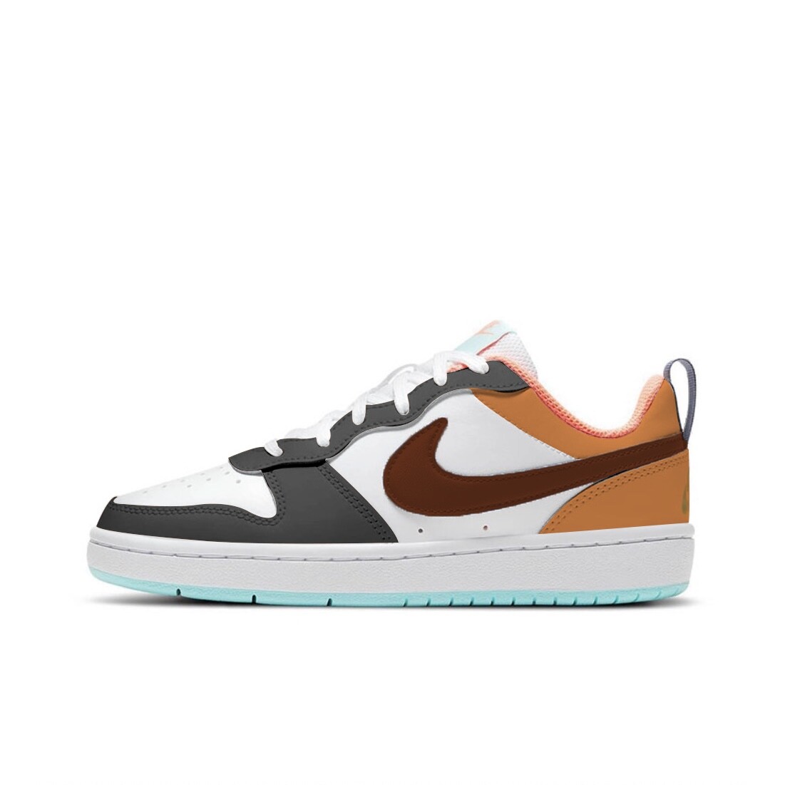 

Кроссовки Nike Court Borough 2 Skateboarding Shoes Women's Low-top, черный/оранжевый