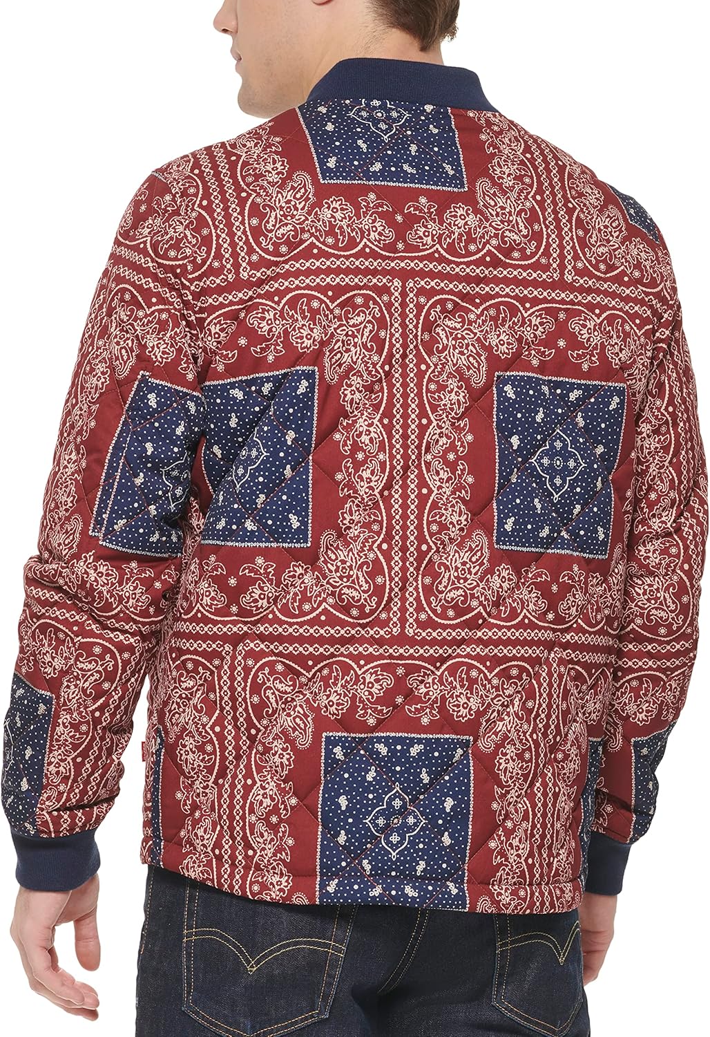 Мужская стеганая куртка-бомбер Levi's с открытым низом, Venetian Print — фото 2