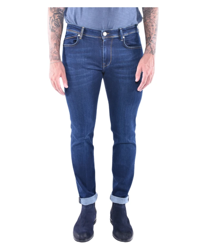 

Джинсы Rubens-Z с пятью карманами, зауженный крой. Re-Hash, синий