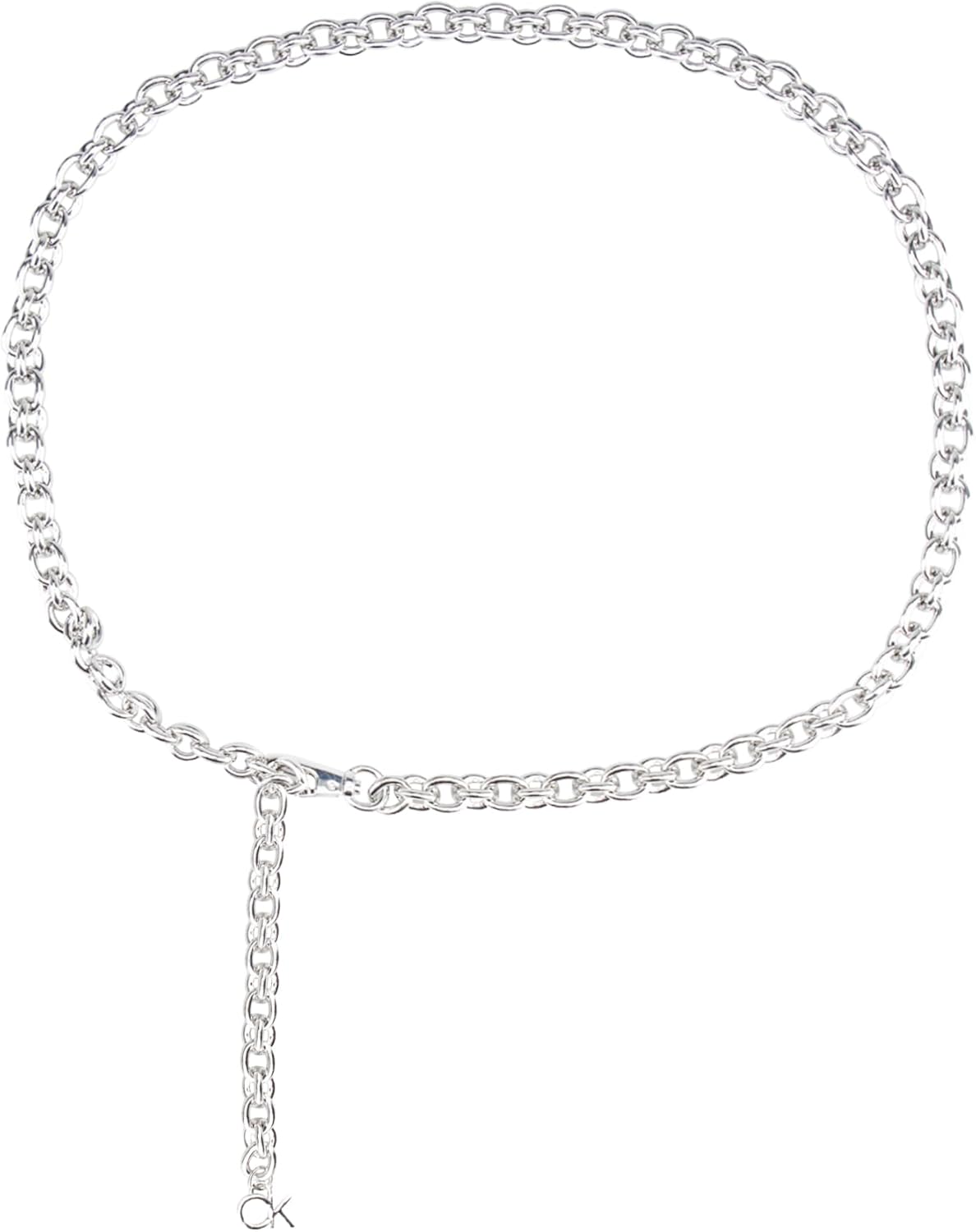 

Женские узкие ремни Calvin Klein из сетки и цепочки для платьев и брюк, Silver