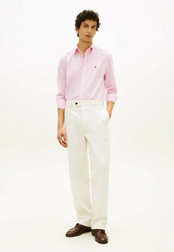 Рубашка из поплина в клетку, стандартного кроя, классического кроя. Tommy Hilfiger, Classic Pink Check — фото 2