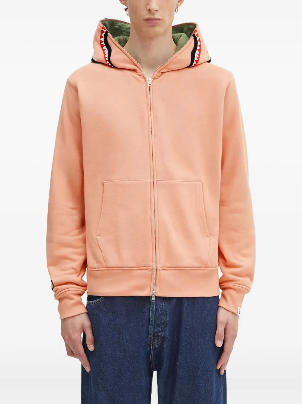 

Худи на молнии A BATHING APE, розовый