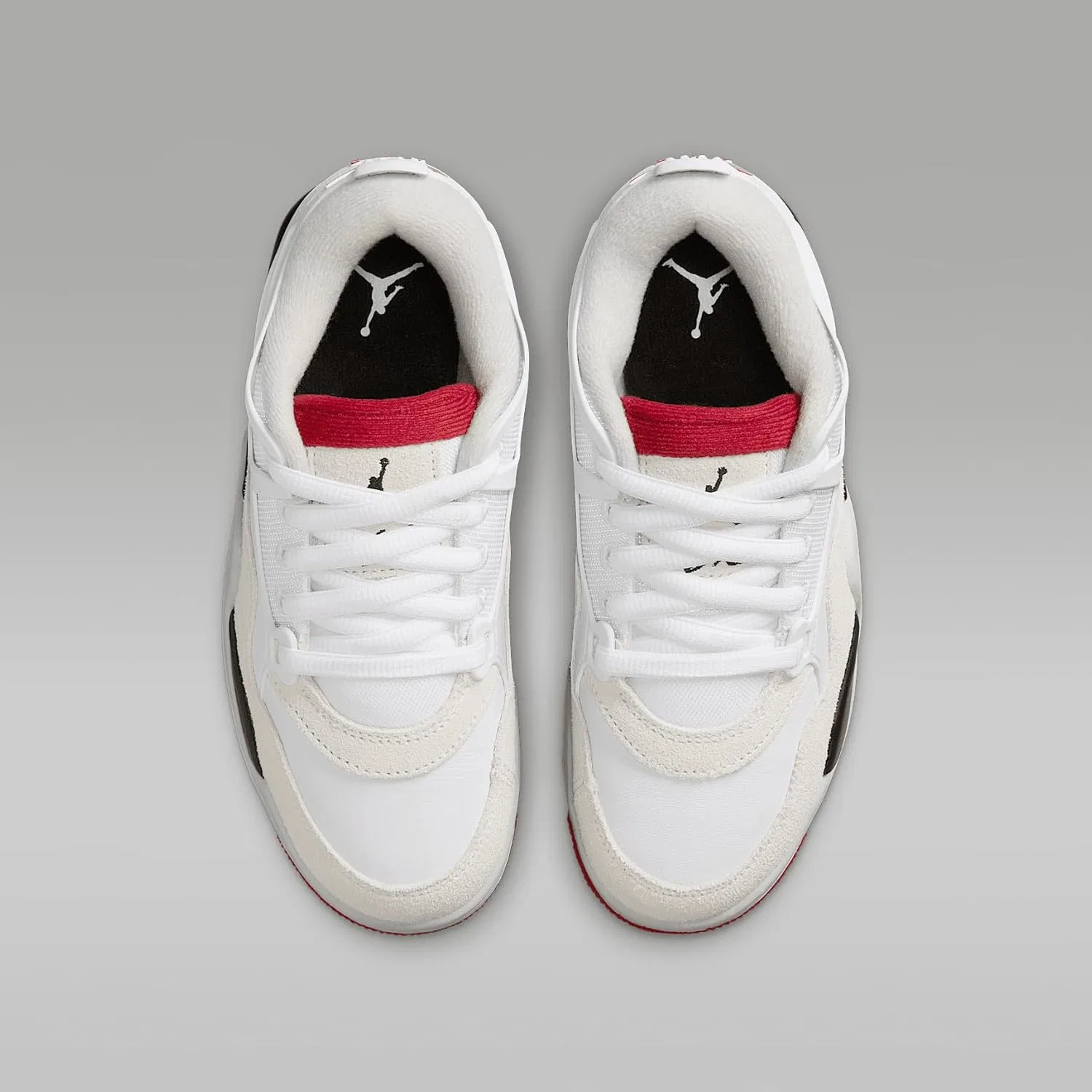 Детские кроссовки Nike Air Jordan 4 RM, White/Black/Neutral Grey/Varsity Red — фото 4