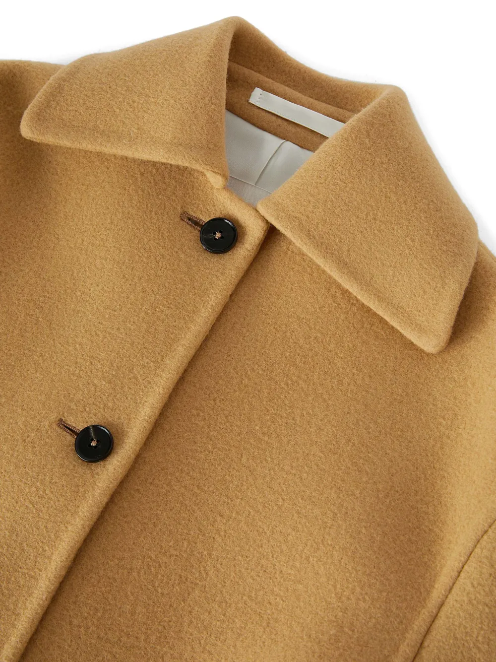 Однобортное пальто из натуральной шерсти JIL SANDER, коричневый — фото 3