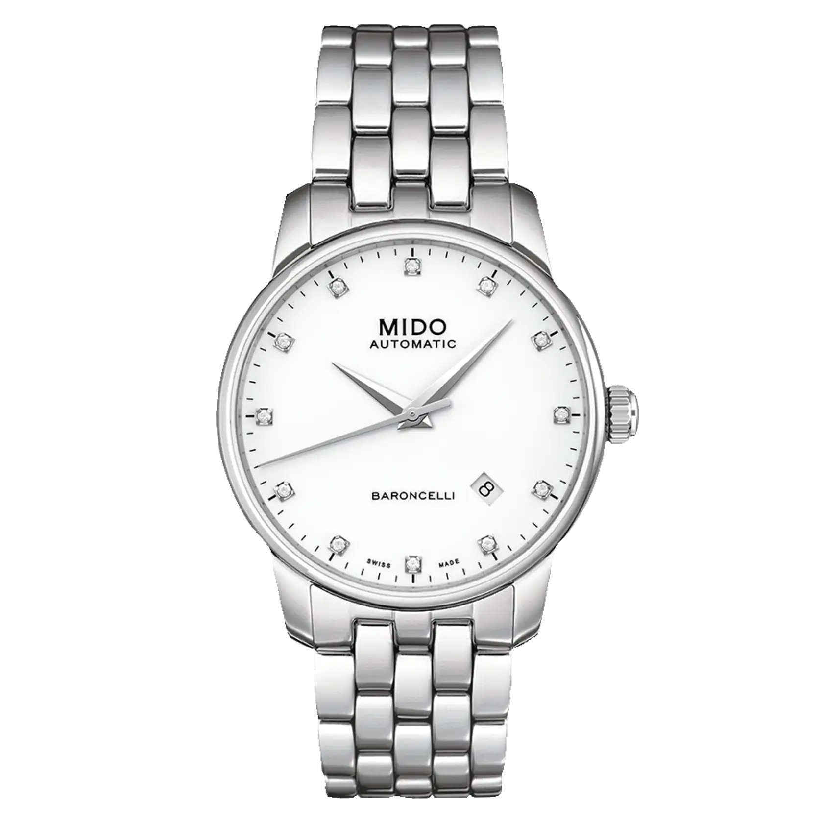 

Мужские автоматические часы Mido Baroncelli II 38 мм, серебряный