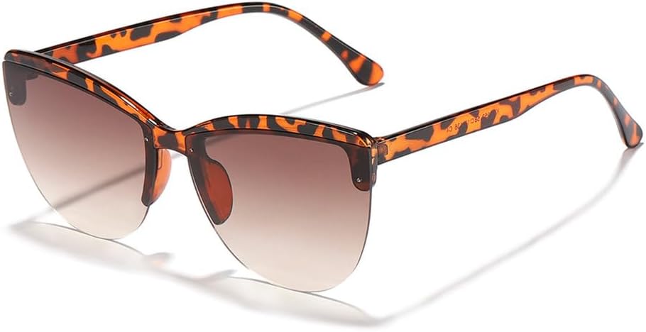 

Винтажные солнцезащитные очки MUTYNE в полуободковой оправе «кошачий глаз» для женщин и мужчин, панк-очки, роскошные очки, сексуальные женские солнцезащитные очки, Leopard Tea