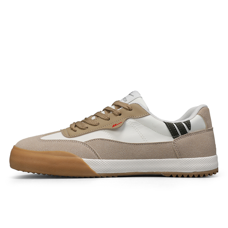 

WARRIOR Антискользящие износостойкие низкие скейтерские кроссовки мужские светло-коричневые/бежевые, цвет Light Coffee/Beige