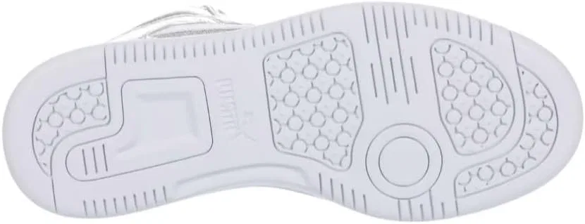 Детские кроссовки PUMA Rebound Layup Mid Shoes (унисекс), White Silver Ss25 — фото 2