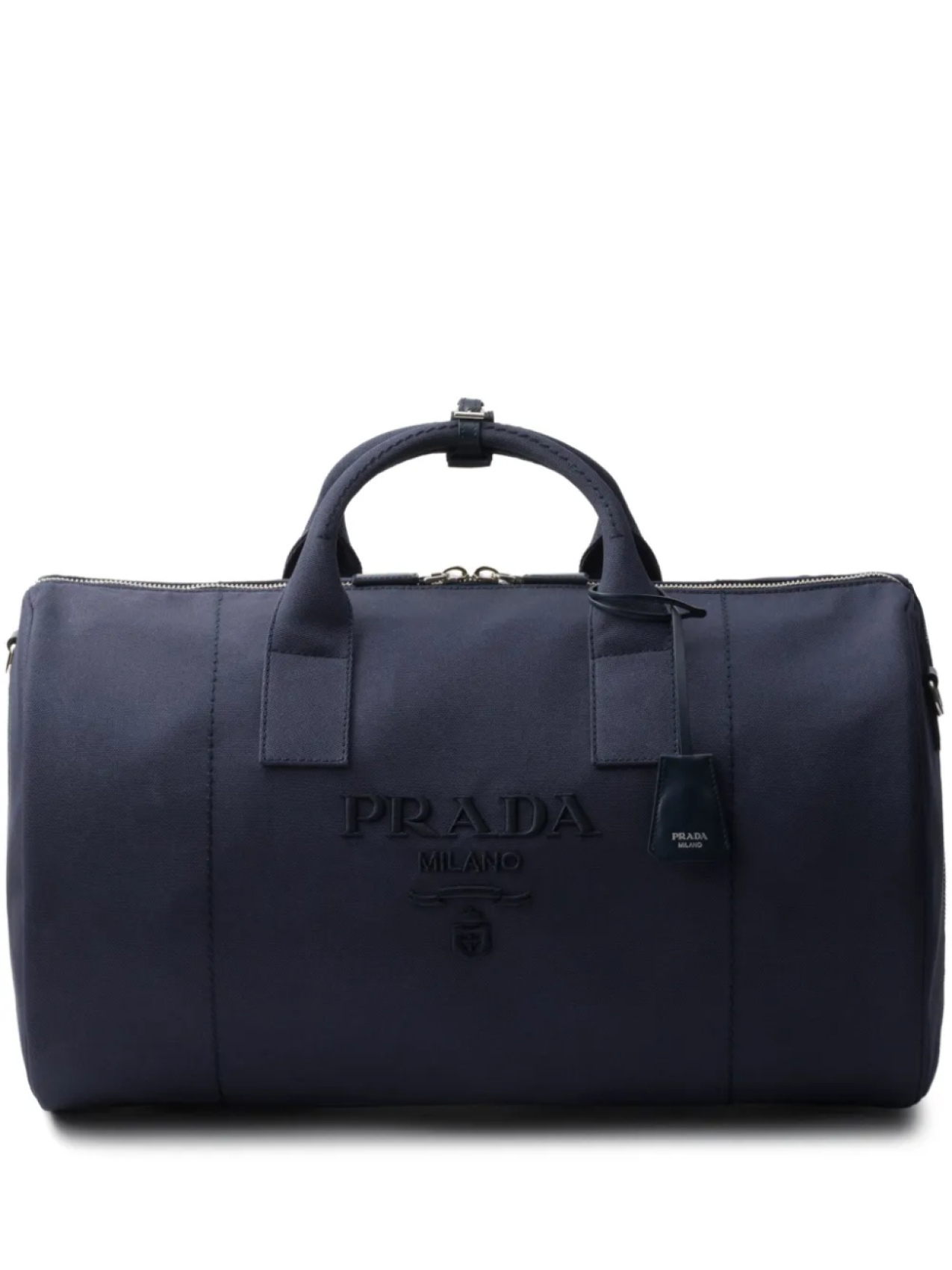 

Prada сумка с тисненым логотипом, синий
