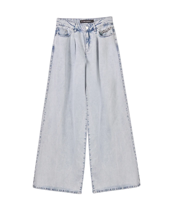 

Джинсы со средней посадкой и широкими штанинами Karl Lagerfeld, синий