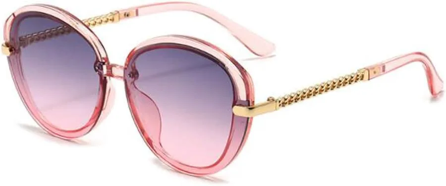 

Модные металлические солнцезащитные очки для мужчин и женщин, круглые, желейного цвета, с защитой от УФ-излучения Weloveushop, Pink Frame Gray Pink Flakes