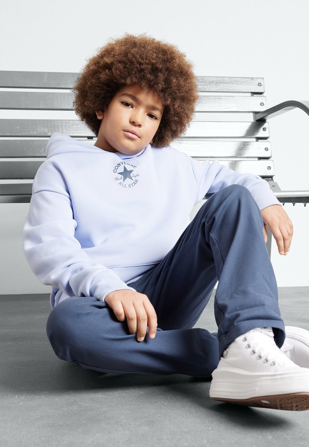 Толстовка SUSTAINABLE CORE HOODIE UNISEX Converse, цвет mystic sky