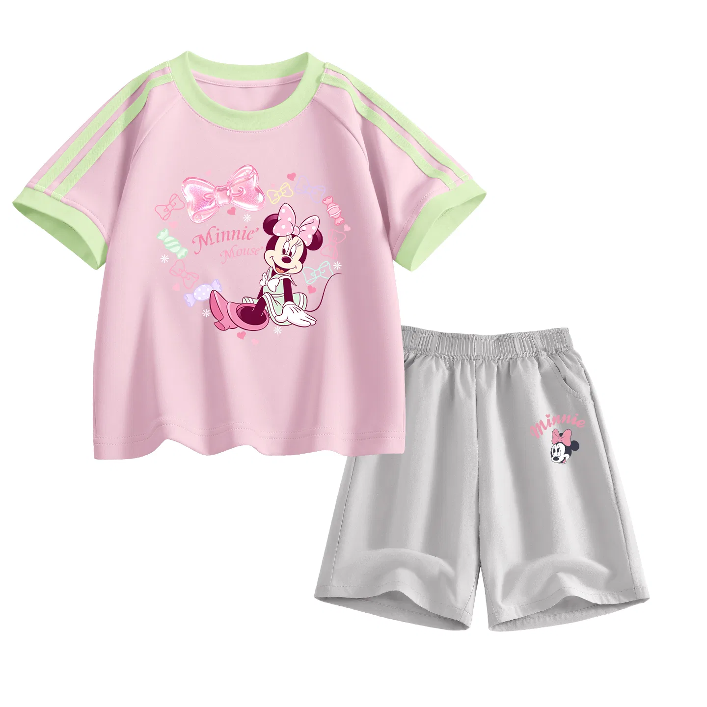 Спортивный костюм для детей Disney Casual Sportswear, серо-розовый