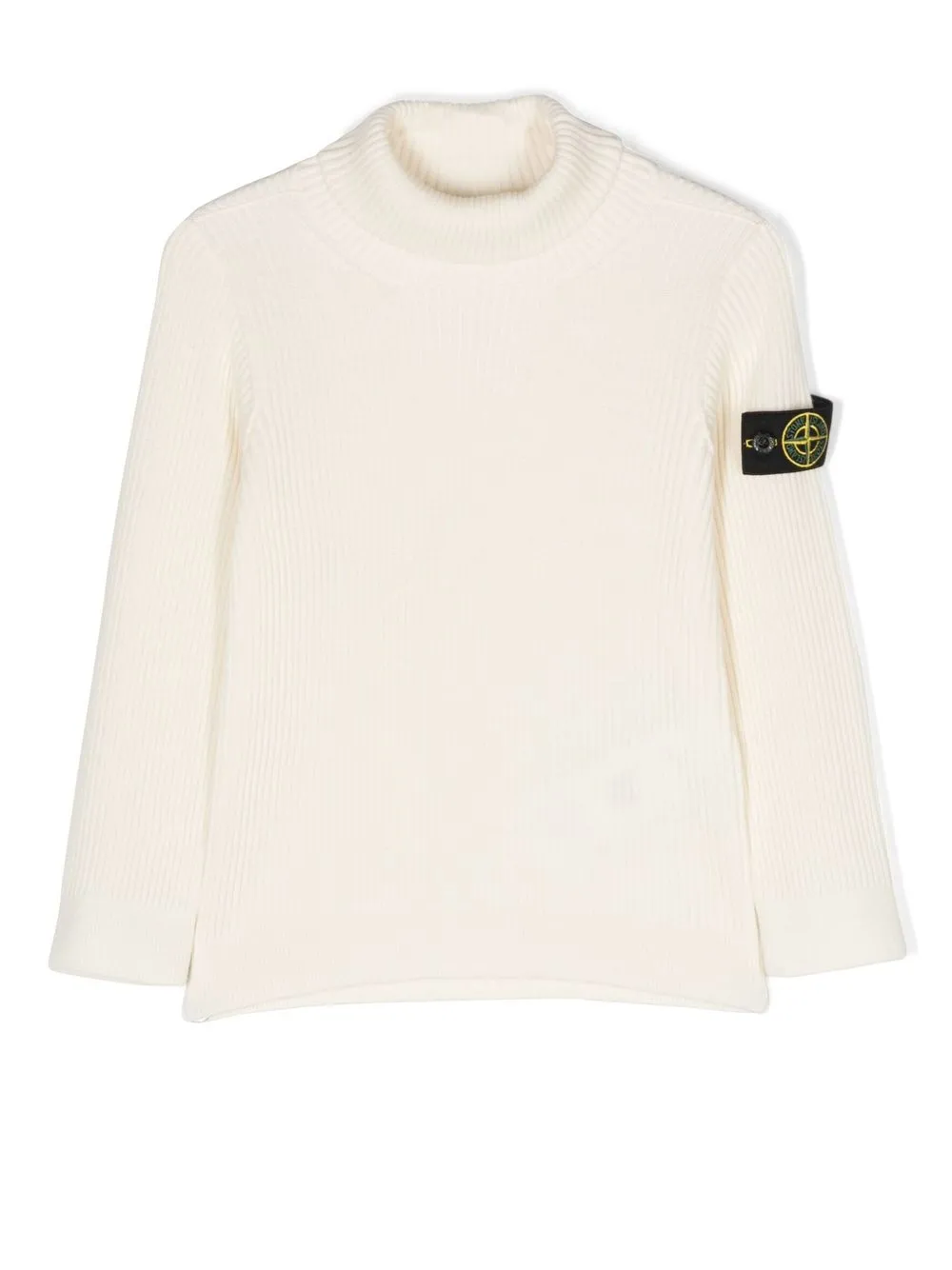 

Джемпер с высоким воротником и нашивкой-логотипом Stone Island Junior, нейтральный