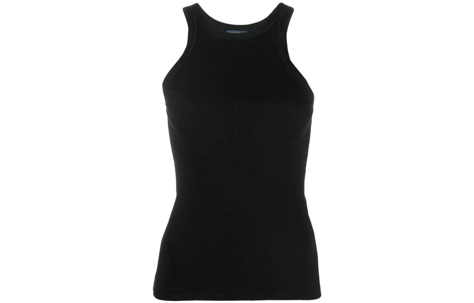 

Риб хлопковая майка Polo Ralph Lauren, черный