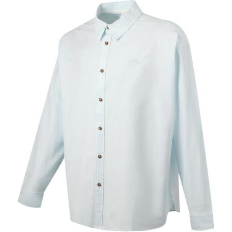 

Nike Рубашка мужская, светло-голубая, с лацканом, умеренная посадка, прочее