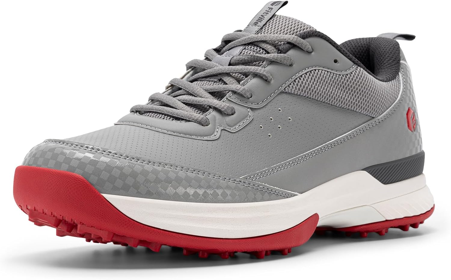 

Мужские гольф-ботинки FitVille Wide, профессиональные водонепроницаемые гольф-ботинки для игры на поле с несъемными шипами, темно-серый