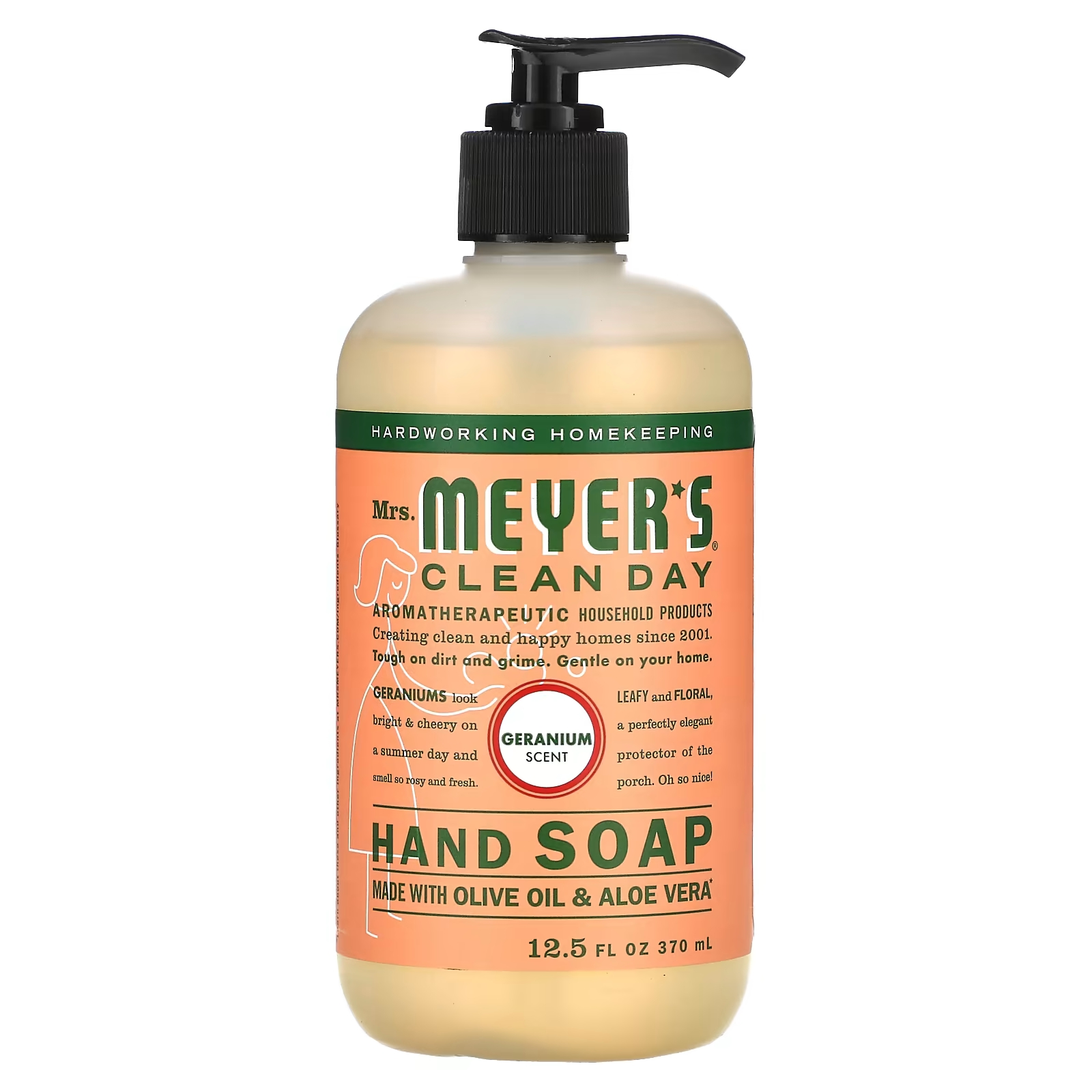 

Мыло для рук Mrs. Meyers Clean Day с оливковым маслом и алоэ вера, 370 мл