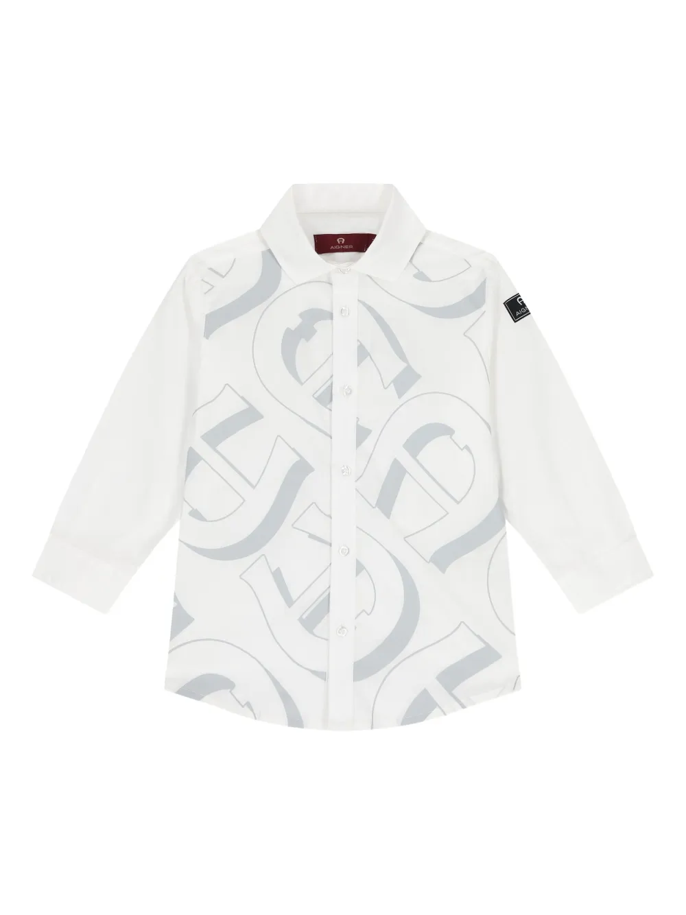 

Рубашка с длинными рукавами и логотипом Aigner Kids, белый