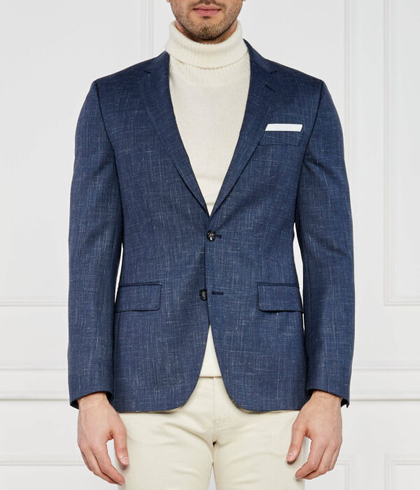 

Шерстяная куртка хатсон Slim fit Boss, синий