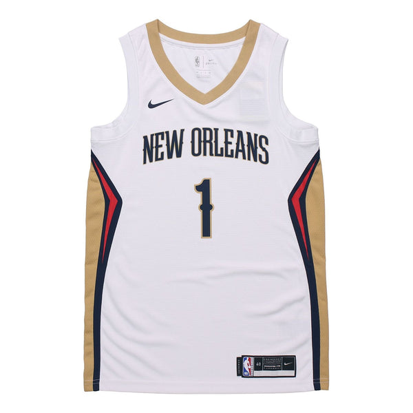 

Футболка баскетбольная спортивная майка нба sw fan edition 20 сезон new orleans pelicans zion 1 Nike, белый