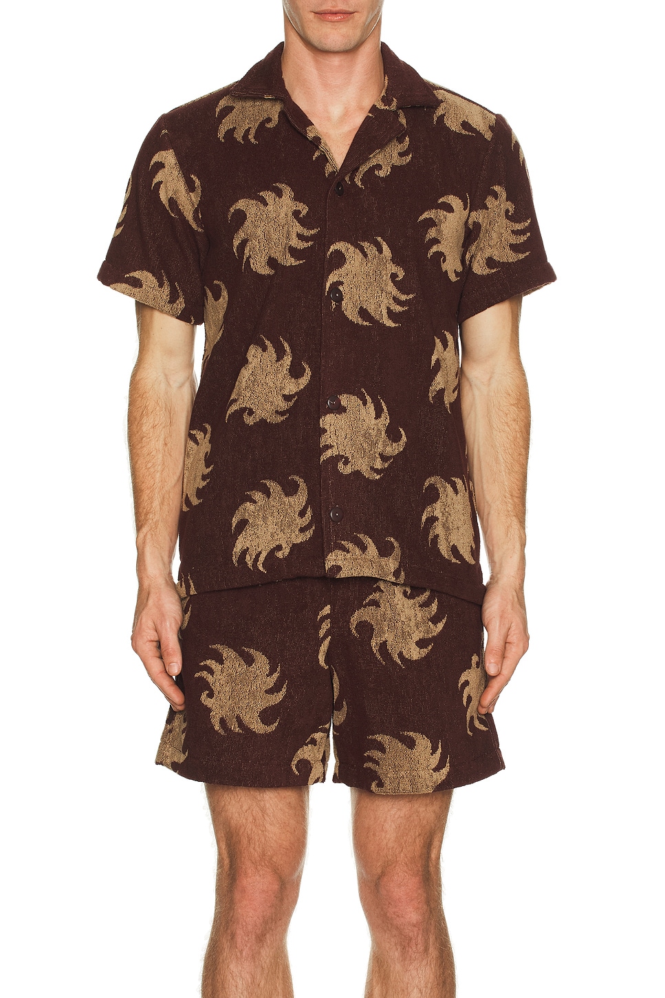 

Mocha Ember Cuba Terry Рубашка Oas, Brown