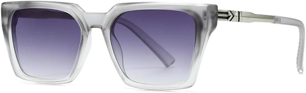 

Солнцезащитные очки с защитой UV400 | Металлические петли, большая оправа, цветные линзы | Для женщин и мужчин, для занятий спортом на открытом воздухе и вождения DSVIGF, Gray