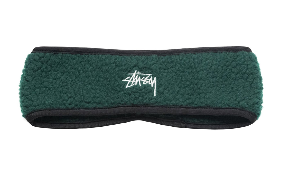 

Теплая флисовая повязка на голову Stussy, зеленый
