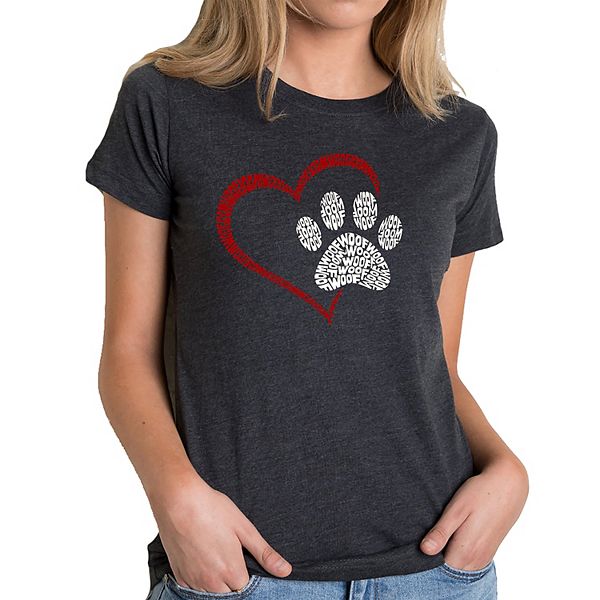 

Футболка Paw heart с принтом для женщин La Pop Art, Black, Черный, Футболка Paw heart с принтом для женщин La Pop Art, Black