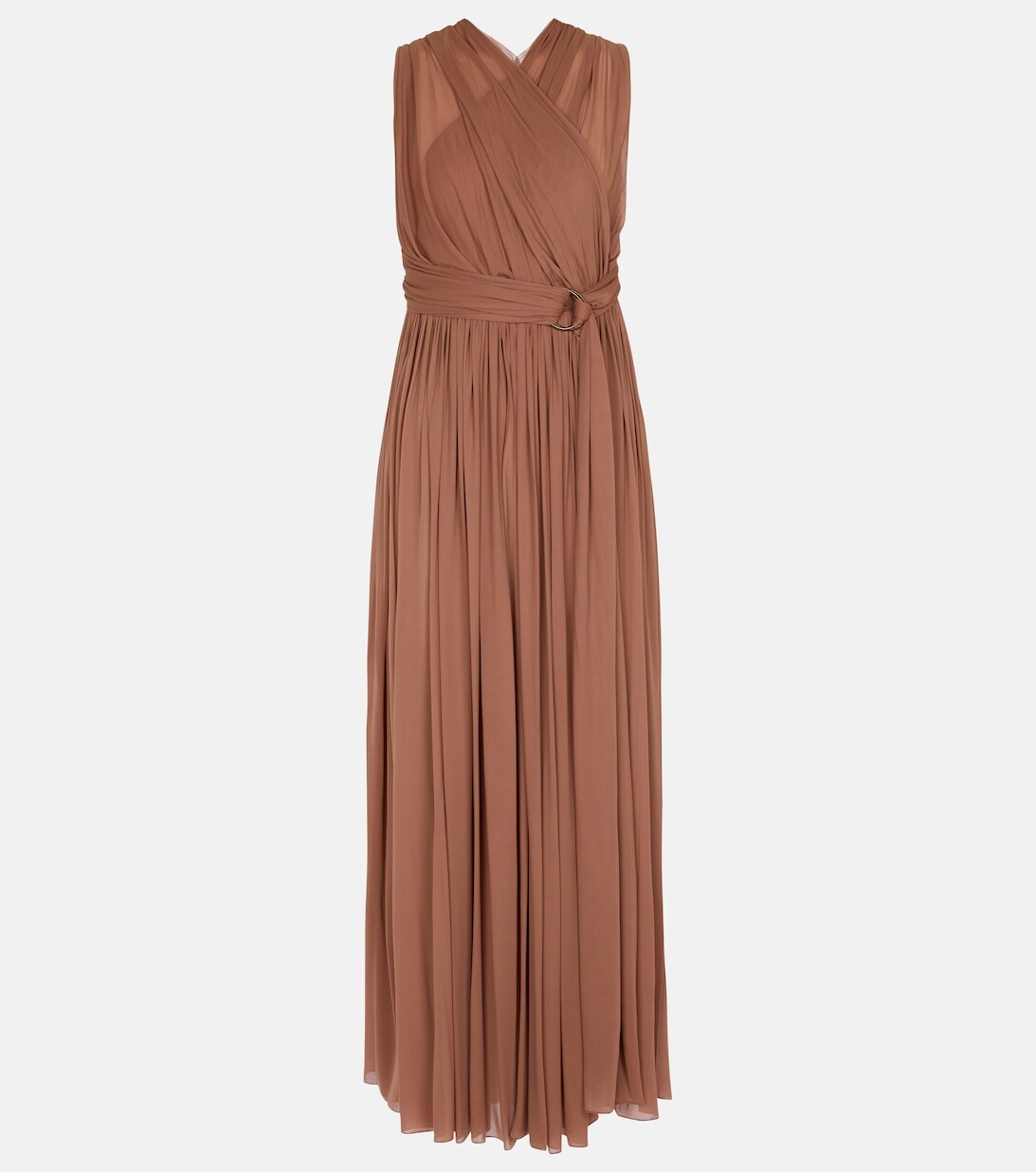 

Плиссированное платье миди ALAÏA, розовый