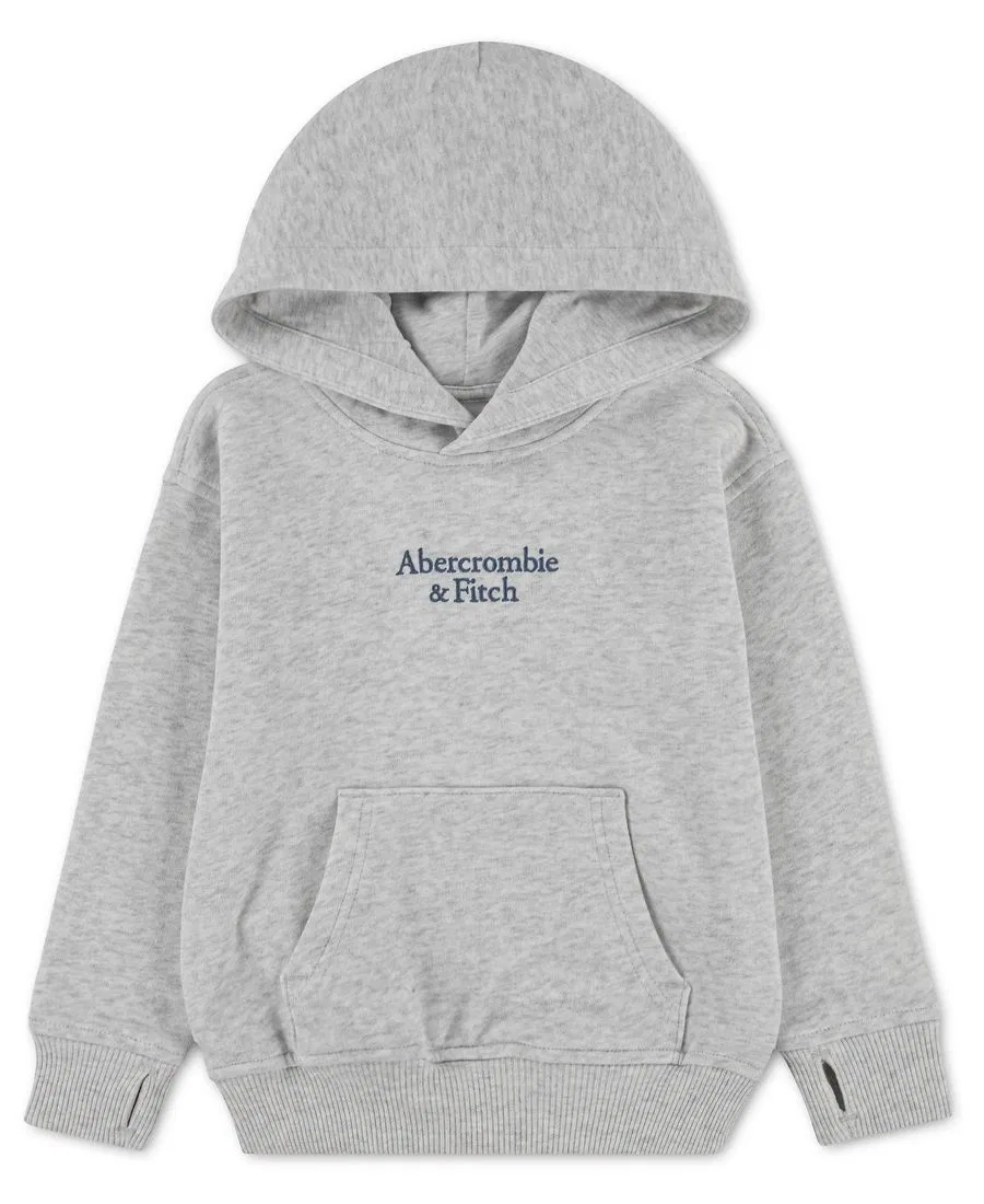 Детская толстовка с капюшоном и логотипом Essential Logo для мальчиков 2T-5T Abercrombie Kids, серый