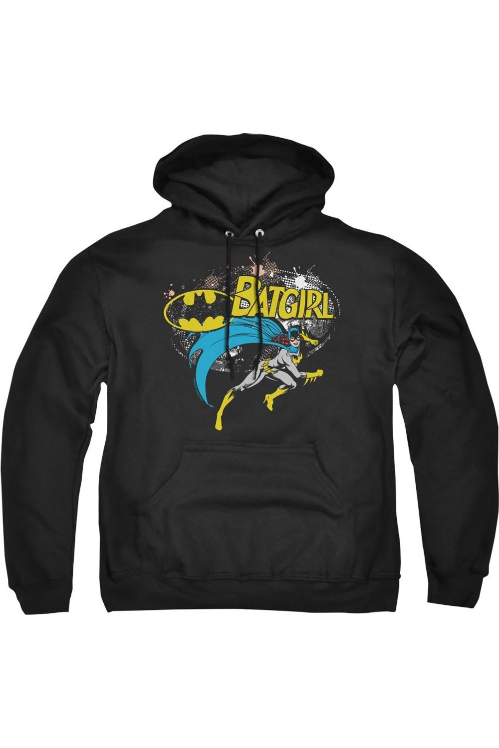 

Batman Batgirl Halftone Adult Pull Over Hoodie / Толстовка с капюшоном Gildan, черный
