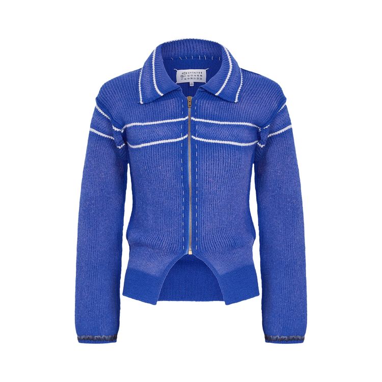 

Кардиган Maison Margiela Wool Cardigan Bluette/Off White, синий