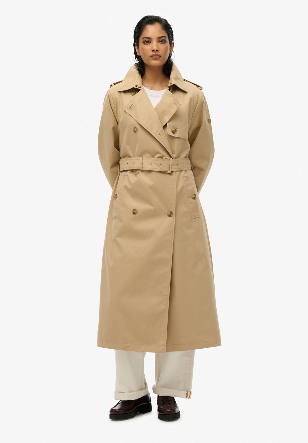 

Пальто-тренч Superdry, бежевый