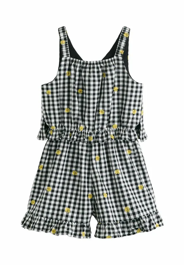 Комбинезон стандартного кроя с пуговицами Next, Black And White Gingham