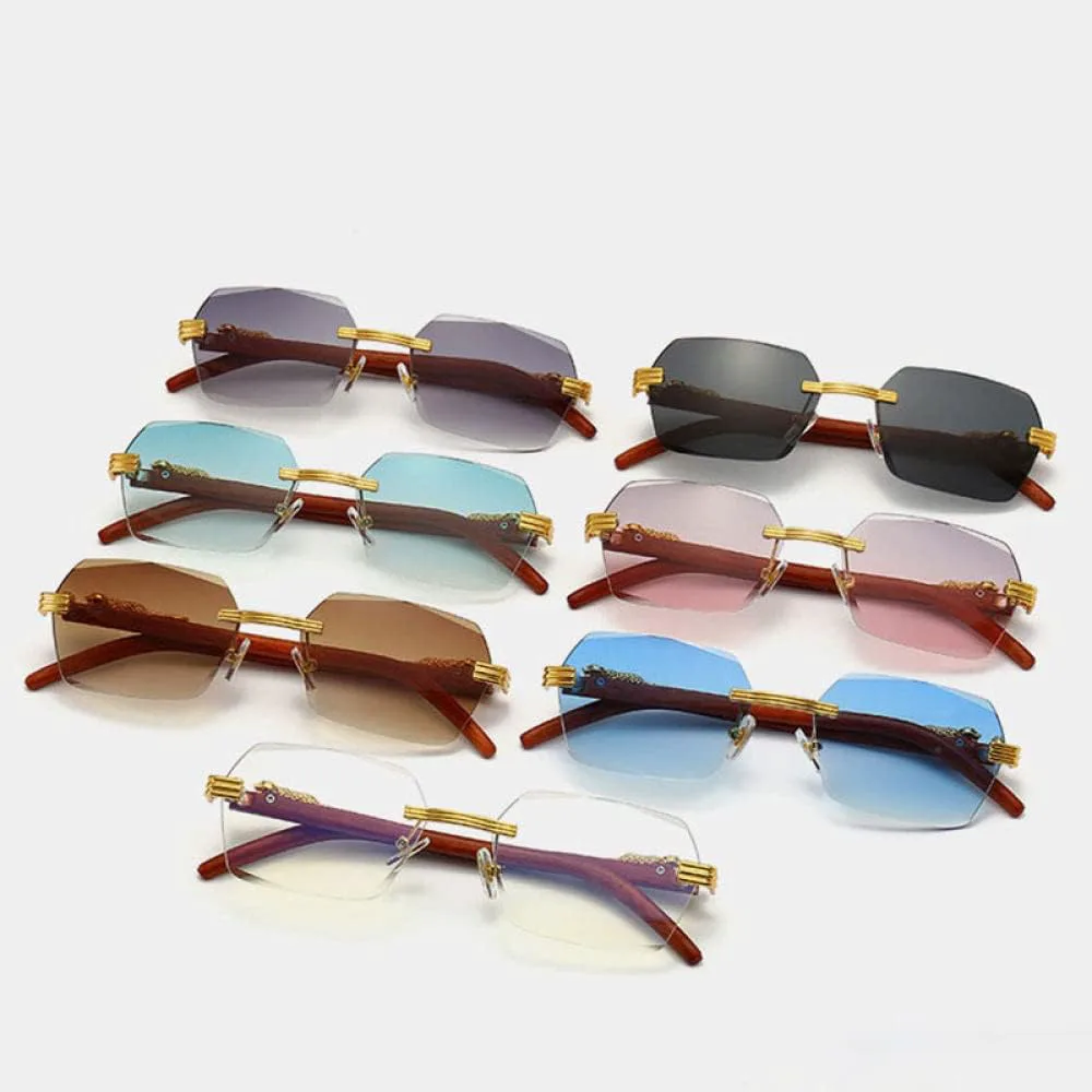 

Солнцезащитные очки без оправы для мужчин и женщин, солнцезащитные очки с леопардовым принтом, винтажные, для путешествий, солнцезащитные очки UV400 XLUMIO, C07